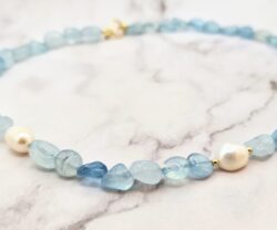 Mei's Everest Pearl Wave | ketting | Edelsteen