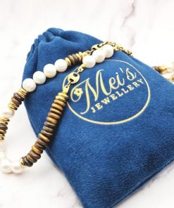 Mei's | Everest Tiger Glow | ketting | parel & edelsteen