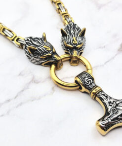 Alternative view of Mei's | Viking Wolf Hammer Bold | ketting | Stainless Steel