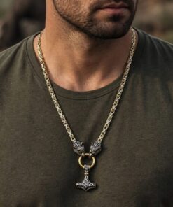 Alternative view of Mei's Viking Wolf Hammer Bold | ketting | Stainless Steel