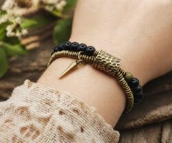 Alternative view of Mei's Tibetan Copper Obsidian | armband | Edelsteen