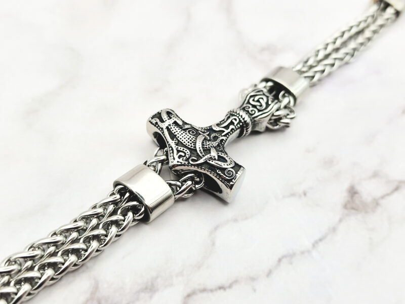 Mjolnir Chain 3 Mei's | Viking Mjölnir Chain | armband | Stainless Steel Mei's | Viking Mjölnir Chain | armband | Stainless Steel - Afbeelding 3