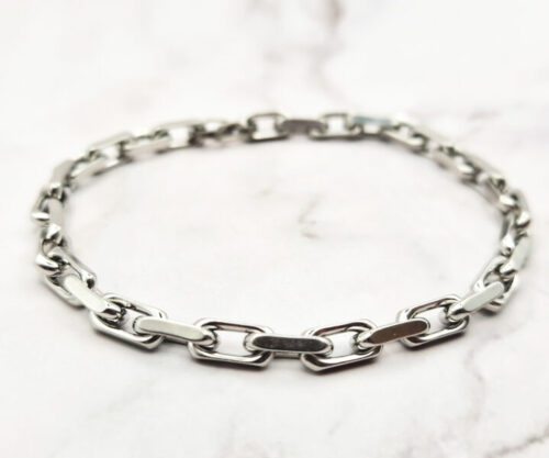 Mei’s Muse Motion Link armband van roestvrij staal in zilver