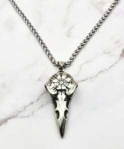 Alternative view of Mei's | Viking Raven Vegvisir | ketting | Stainless Steel