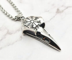 Raven Vegvisir 4 Mei's Viking Raven Vegvisir | ketting | Stainless Steel Raven Vegvisir 4
