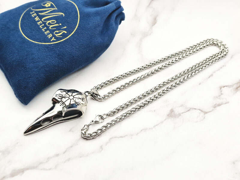 Raven Vegvisir 6 Mei's | Viking Raven Vegvisir | ketting | Stainless Steel Mei's | Viking Raven Vegvisir | ketting | Stainless Steel - Afbeelding 5