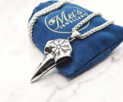 Raven Vegvisir 7 Mei's Viking Raven Vegvisir | ketting | Stainless Steel Raven Vegvisir 7