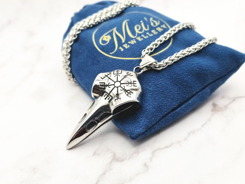 Raven Vegvisir 7 Mei's | Viking Raven Vegvisir | ketting | Stainless Steel Mei's | Viking Raven Vegvisir | ketting | Stainless Steel - Afbeelding 6