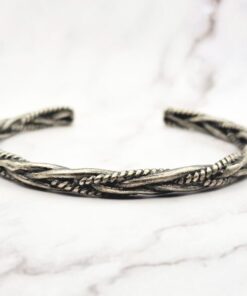 Silver Braided Antique 1 Mei's Jewellery Mei's | Chained Silver Braided Antique | armband | Stainless Steel