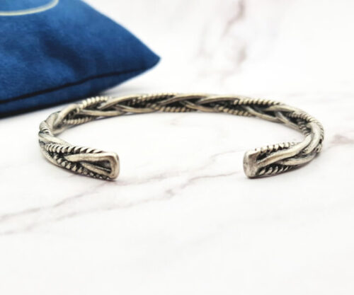 Silver Braided Antique 3 Mei's Muse Silver Braided Antique | armband | Stainless Steel Silver Braided Antique 3