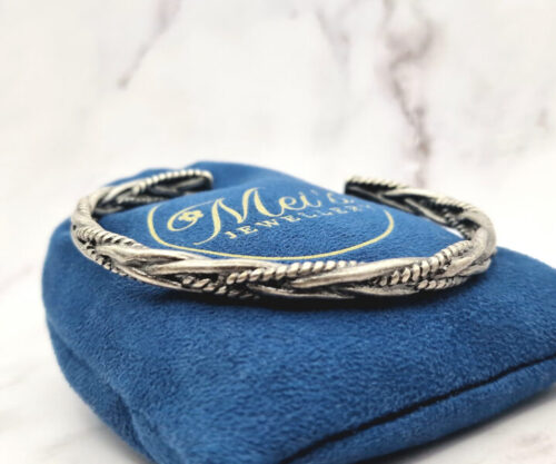 Silver Braided Antique 4 Mei's Muse Silver Braided Antique | armband | Stainless Steel Silver Braided Antique 4