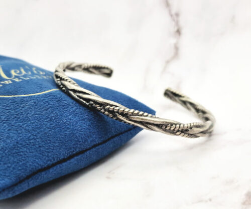Silver Braided Antique 5 Mei's Muse Silver Braided Antique | armband | Stainless Steel Silver Braided Antique 5