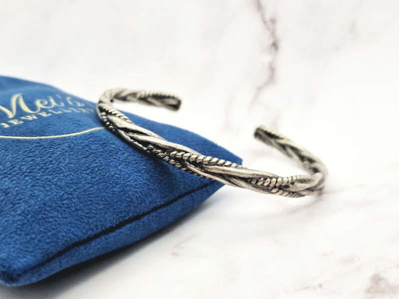 Silver Braided Antique 5 Mei's | Chained Silver Braided Antique | armband | Stainless Steel Mei's | Chained Silver Braided Antique | armband | Stainless Steel - Afbeelding 5