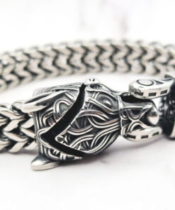 Alternative view of Mei's | Viking Wolf Fenrir Raw | armband | Stainless Steel