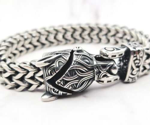 Wolf Fenrir Raw 2 Mei's Viking Wolf Fenrir Raw | armband | Stainless Steel Wolf Fenrir Raw 2