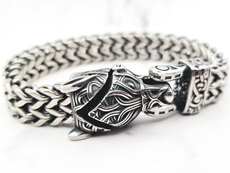 Wolf Fenrir Raw 2 Mei's | Viking Wolf Fenrir Raw | armband | Stainless Steel Mei's | Viking Wolf Fenrir Raw | armband | Stainless Steel - Afbeelding 2