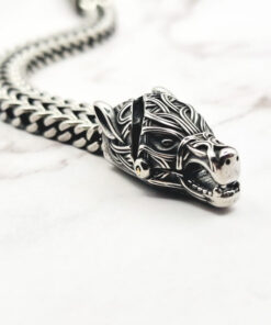 Wolf Fenrir Raw 3 Mei's | Viking Wolf Fenrir Raw | armband | Stainless Steel Wolf Fenrir Raw 3