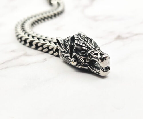 Wolf Fenrir Raw 3 Mei's Viking Wolf Fenrir Raw | armband | Stainless Steel Wolf Fenrir Raw 3