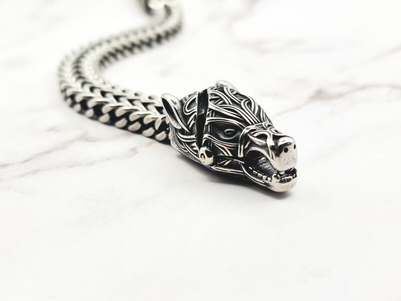 Wolf Fenrir Raw 3 Mei's | Viking Wolf Fenrir Raw | armband | Stainless Steel Mei's | Viking Wolf Fenrir Raw | armband | Stainless Steel - Afbeelding 3