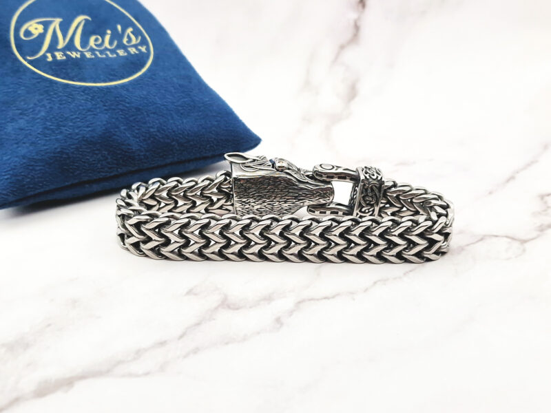 Wolf Fenrir Raw 4 Mei's | Viking Wolf Fenrir Raw | armband | Stainless Steel Mei's | Viking Wolf Fenrir Raw | armband | Stainless Steel - Afbeelding 4