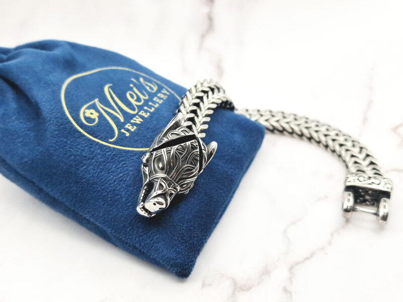 Wolf Fenrir Raw 5 Mei's | Viking Wolf Fenrir Raw | armband | Stainless Steel Mei's | Viking Wolf Fenrir Raw | armband | Stainless Steel - Afbeelding 5