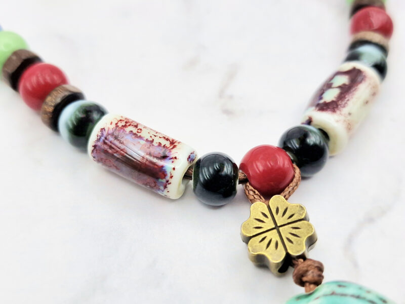 Ceramic Luck 4 Mei's Tibetan Ceramic Luck | ketting | Keramiek Mei's Tibetan Ceramic Luck | ketting | Keramiek - Afbeelding 4