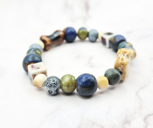 Earth Bloom 3 Mei's Tibetan Earth Bloom | armband | Keramiek Mei’s Tibetan Earth Bloom armband van keramiek