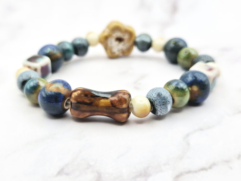 Earth Bloom 5 Mei's Tibetan Earth Bloom | armband | Keramiek Mei's Tibetan Earth Bloom | armband | Keramiek - Afbeelding 5