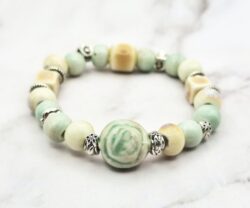 Mei's Tibetan Pastel Bloom | armband | Keramiek