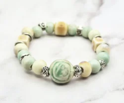 Mei's Tibetan Pastel Bloom | armband | Keramiek