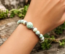 Alternative view of Mei's Tibetan Pastel Bloom | armband | Keramiek
