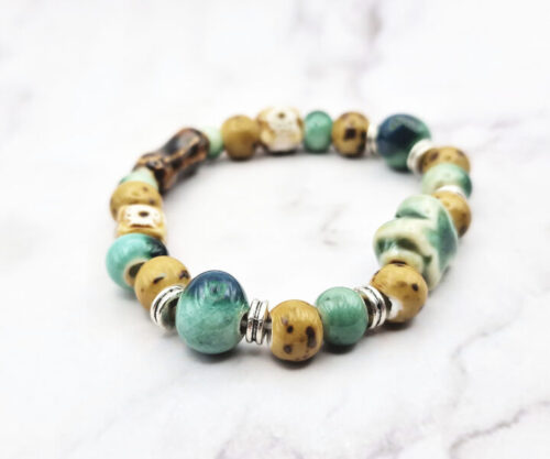 Wild Ceramic 3 Mei's Tibetan Wild Ceramic | armband | Keramiek Mei’s Tibetan Wild Ceramic armband van keramiek