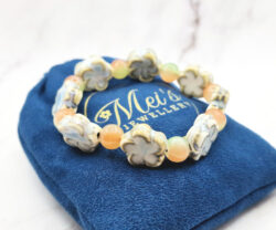 Aqua Blossom 6 Mei's Tibetan Aqua Blossom | armband | Keramiek Aqua Blossom 6