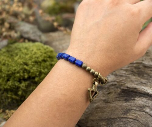 Alternative view of Mei's Tibetan Blue Way | armband | Edelsteen