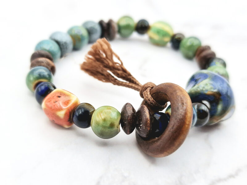 Ceramic Galaxy 3 Mei's Tibetan Ceramic Galaxy | armband | Keramiek Mei's Tibetan Ceramic Galaxy | armband | Keramiek - Afbeelding 4