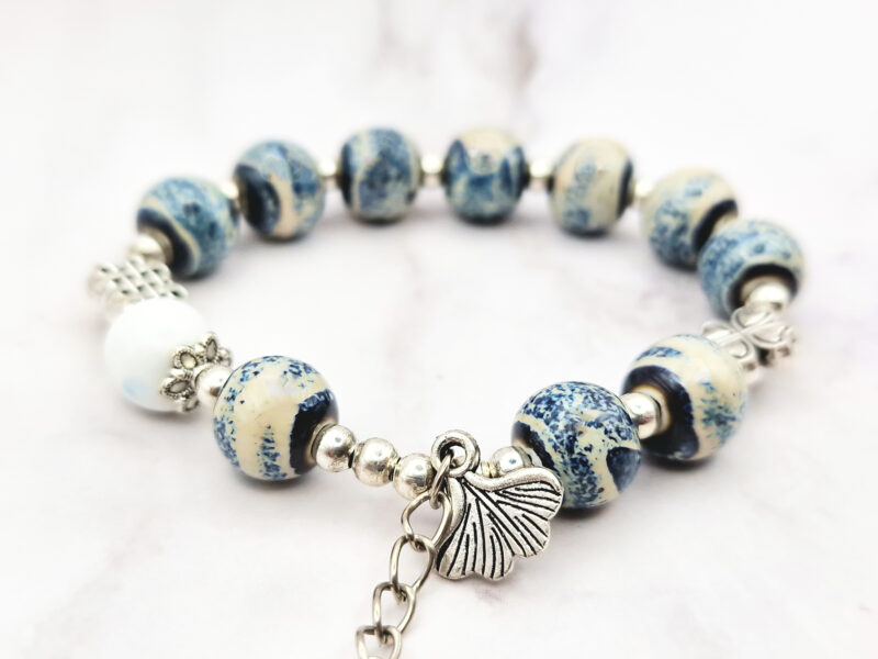 Ocean Lotus 2 Mei's Tibetan Ocean Lotus | armband | Keramiek Mei's Tibetan Ocean Lotus | armband | Keramiek - Afbeelding 3