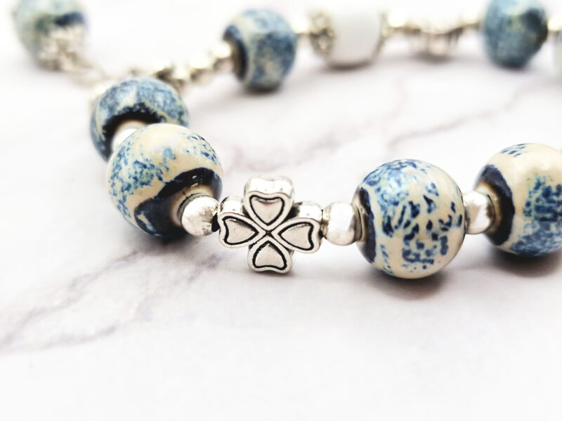 Ocean Lotus 4 Mei's Tibetan Ocean Lotus | armband | Keramiek Mei's Tibetan Ocean Lotus | armband | Keramiek - Afbeelding 5