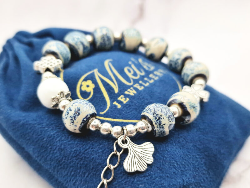 Ocean Lotus 5 Mei's Tibetan Ocean Lotus | armband | Keramiek Mei's Tibetan Ocean Lotus | armband | Keramiek - Afbeelding 6