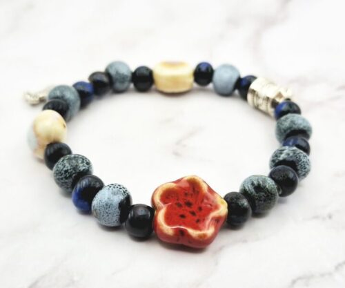 River Bloom 1 Mei's Jewellery Mei's Tibetan River Bloom | armband | Keramiek