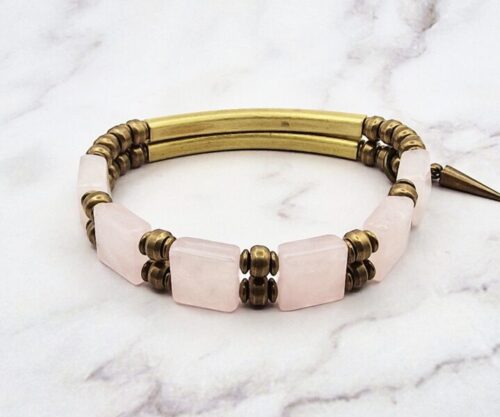 Mei's Tibetan Rose Heart | armband | Edelsteen