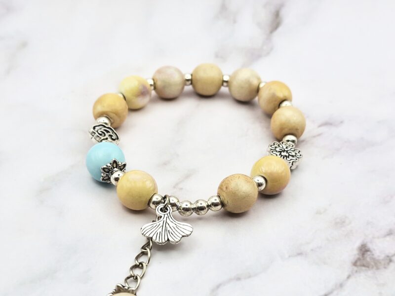 Sandy Lotus 1 Mei's Tibetan Sandy Lotus | armband | Keramiek Mei's Tibetan Sandy Lotus | armband | Keramiek