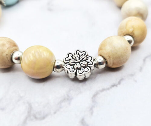Sandy Lotus 3 Mei's Tibetan Sandy Lotus | armband | Keramiek Sandy Lotus 3
