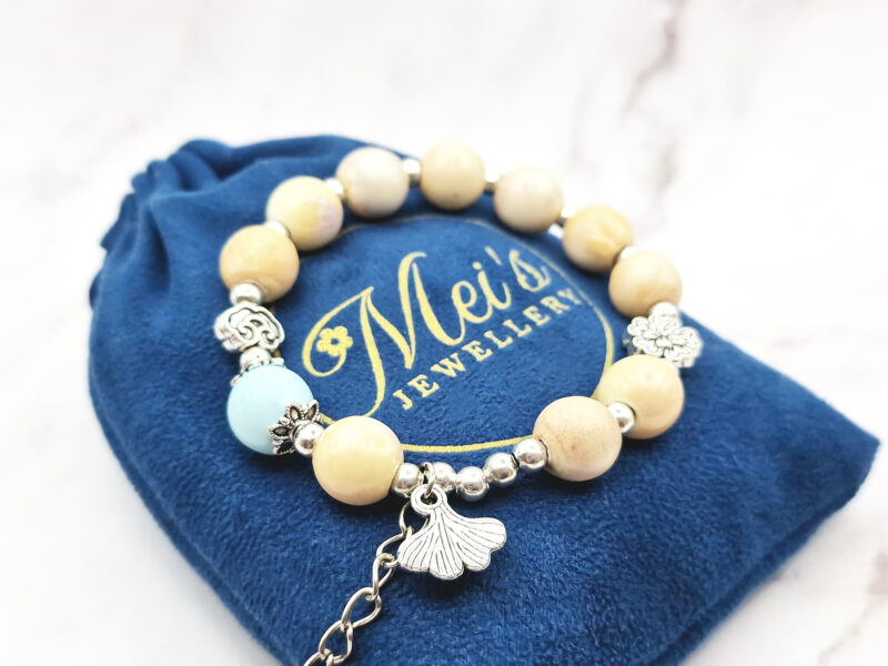 Sandy Lotus 5 Mei's Tibetan Sandy Lotus | armband | Keramiek Mei's Tibetan Sandy Lotus | armband | Keramiek - Afbeelding 6