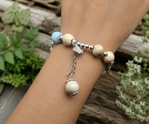 Alternative view of Mei's Tibetan Sandy Lotus | armband | Keramiek