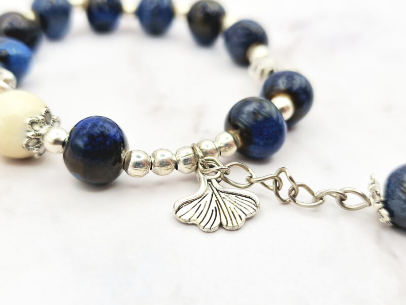 Sky Lotus 3 Mei's Tibetan Sky Lotus | armband | Keramiek Mei's Tibetan Sky Lotus | armband | Keramiek - Afbeelding 4