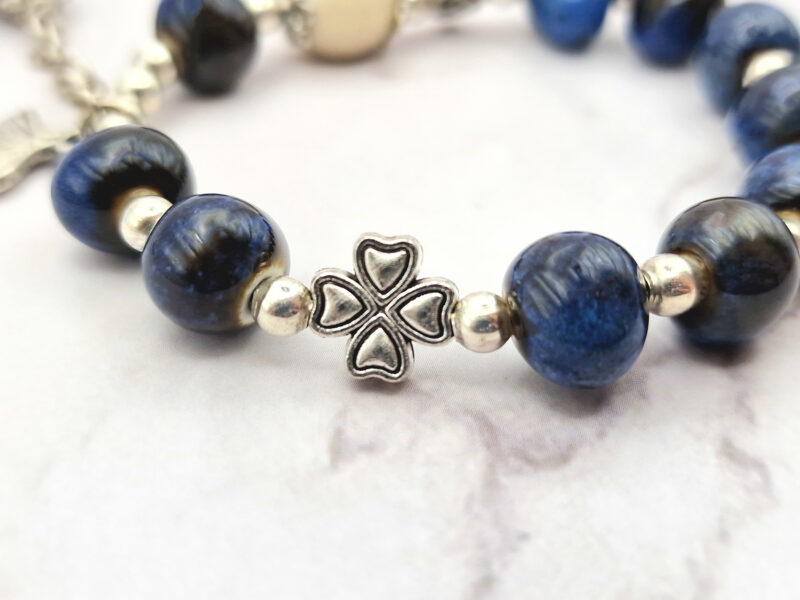Sky Lotus 4 Mei's Tibetan Sky Lotus | armband | Keramiek Mei's Tibetan Sky Lotus | armband | Keramiek - Afbeelding 5