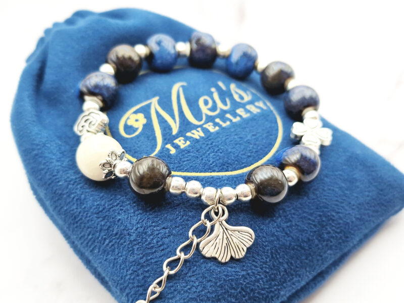Sky Lotus 5 Mei's Tibetan Sky Lotus | armband | Keramiek Mei's Tibetan Sky Lotus | armband | Keramiek - Afbeelding 6