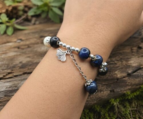 Alternative view of Mei's Tibetan Sky Lotus | armband | Keramiek