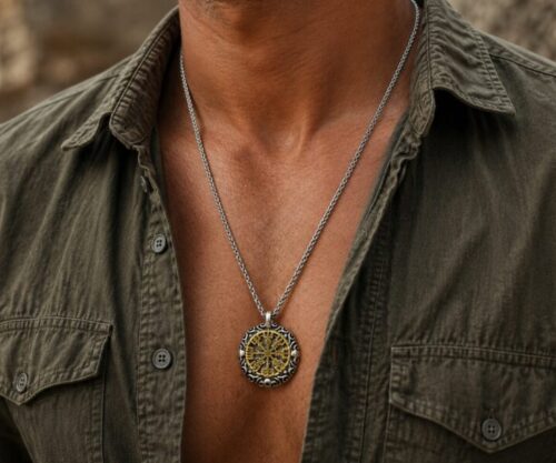 Solar Compass G sierfoto Mei's Jewellery Alternative view of Mei's Viking Solar Compass | ketting | Stainless Steel