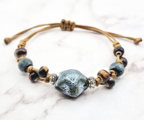 Stone Blossom 1 Mei's Jewellery Mei's Tibetan Stone Blossom | armband | Keramiek